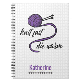 Caderno Espiral Knit Roxo Rápido, Morre Quente