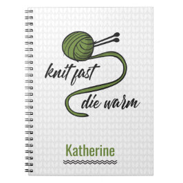Caderno Espiral Knit Verde Oleícola Rápido, Morra Quente