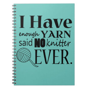 Caderno Espiral Knitting • Not Enough Yarn Crafts Notebook