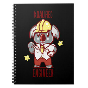 Caderno Espiral Koala Bear Koalified Koala Animal Pun Koa