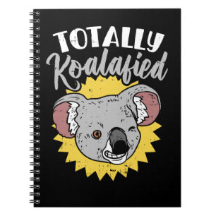 Caderno Espiral Koala Bear Totalmente Koalafied Punny Humor Koala 