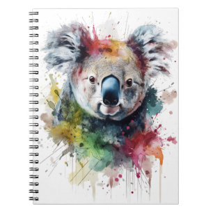 Caderno Espiral Koala Colorido: una ilustración vibrante