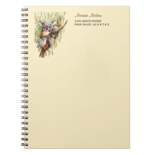 Caderno Espiral Koala com pintura aquosa para bebês