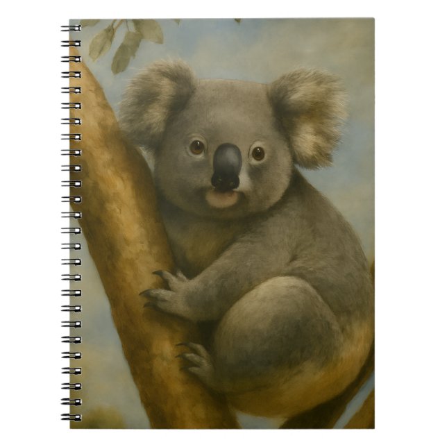 Caderno Espiral Koala em Luz Silenciosa (Frente)