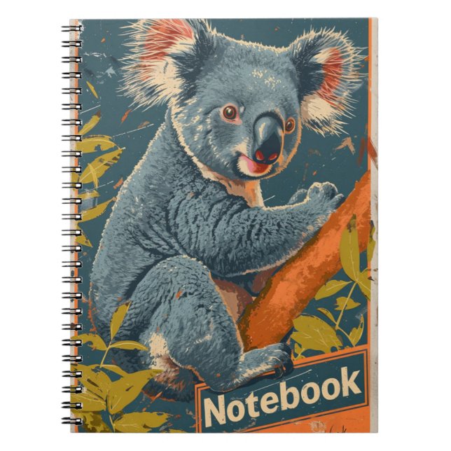 Caderno Espiral Koala Vintage (Frente)