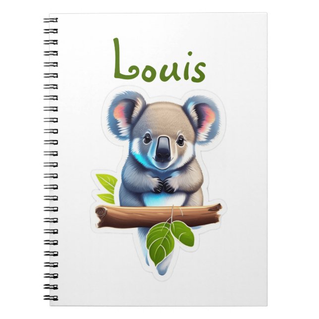 Caderno Espiral Koalabär auf Bambus (Frente)