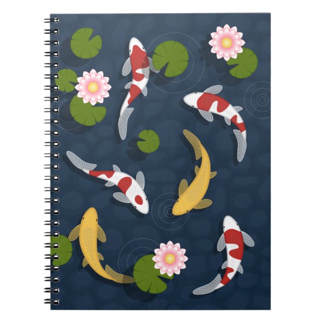 Caderno Espiral Koi Fish Pond 2 (Frente)