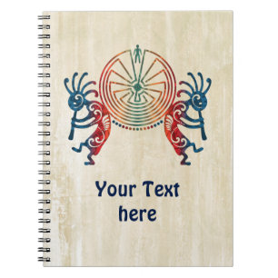 Caderno Espiral KOKOPELLI / HOMEM NO MAZE + suas ideias