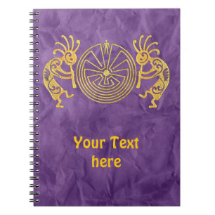 Caderno Espiral KOKOPELLI / MAN IN MAZE gold + suas ideias