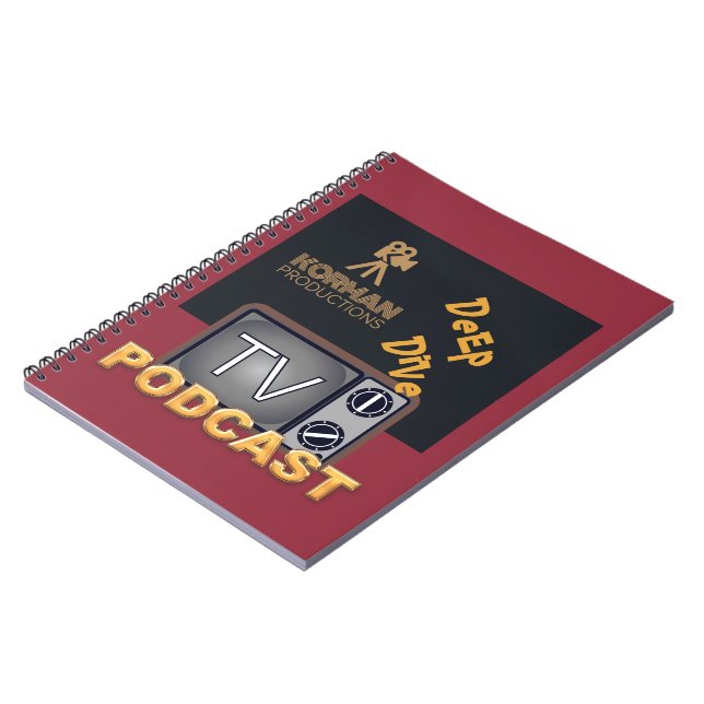 Caderno Espiral Korman Productions Deep Dive TV Podcast (Left Side)