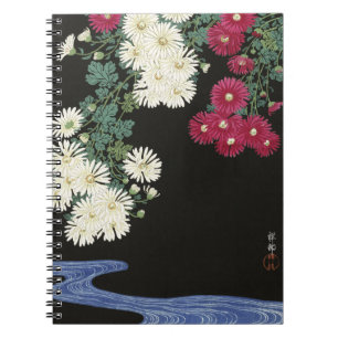 Caderno Espiral Koson Chrysanthemum Garden Japonês Flor Art