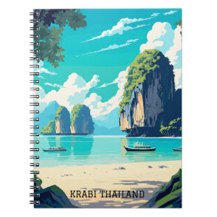 Caderno Espiral Krabi Thailand Beach Paradise Viagem