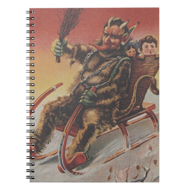 Caderno Espiral Krampus Kidnaping Children Sleigh (Frente)