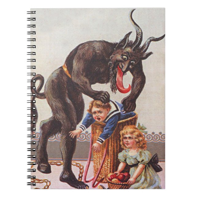 Caderno Espiral Krampus Sequestrando Crianças (Frente)