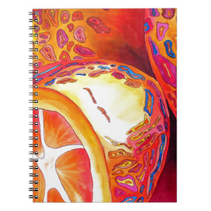 Caderno Espiral Kumquats orange fruta