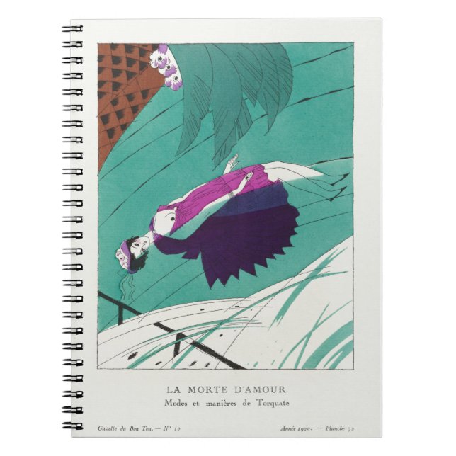 Caderno Espiral La morta d'amour: modos de educação por Charles Ma (Frente)