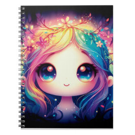 Caderno Espiral La niña del arcoíris