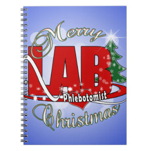 CADERNO ESPIRAL LAB PHLEBOTOMISTA CHRISTMAS
