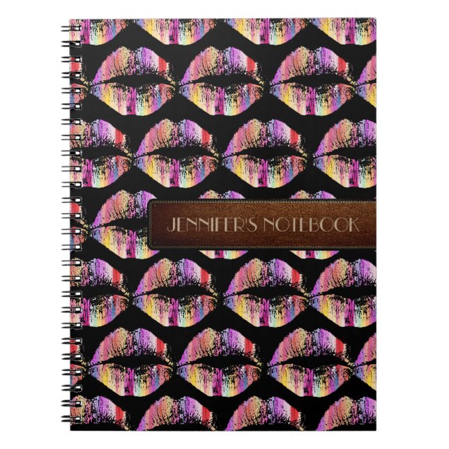 Caderno Espiral Lábios na moda nº 18 (Frente)