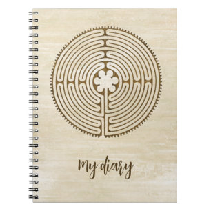 Caderno Espiral Labirinto de Chartres - Símbolo Espiritual Antigo 