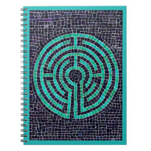 CADERNO ESPIRAL LABIRINTO III 6.5x8.75 - Turquesa