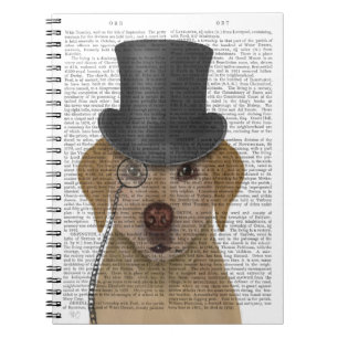 Caderno Espiral Labrador Amarelo, Chapéu Formal