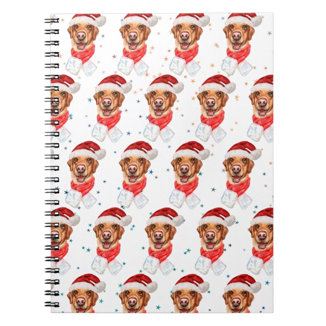 Caderno Espiral Labrador Dog Breed Christmas (Frente)