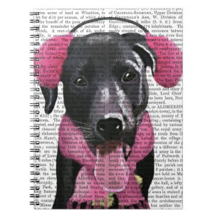 Caderno Espiral Labrador Preto Com Mata De Ouvido
