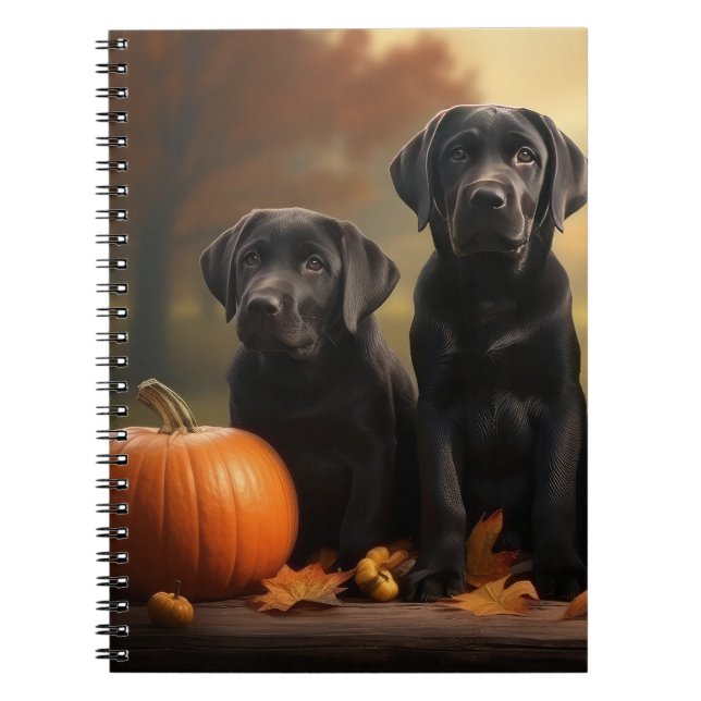 Caderno Espiral Labrador Puppy Autumn Delight Pumpkin (Frente)