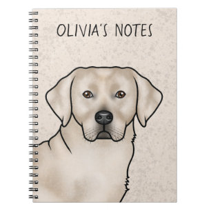 Caderno Espiral Labrador Retriever Labrador Creme Cachorro Cabeça