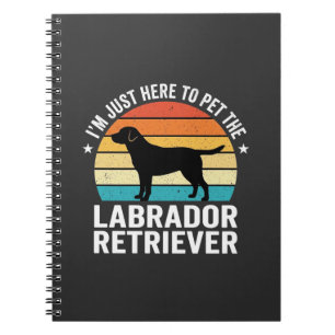 Caderno Espiral Labrador Retriever Retro Cão Acariciando