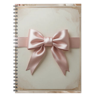 Caderno Espiral Laço Coquete Rosa