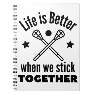 Caderno Espiral Lacrosse: A vida é melhor quando ficamos juntos.