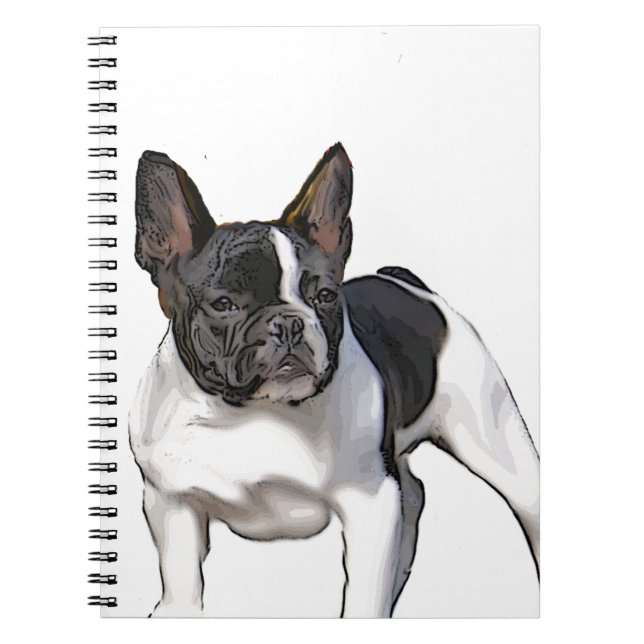 CADERNO ESPIRAL LACUNA FRANCESA PRETA E BRANCA (Frente)