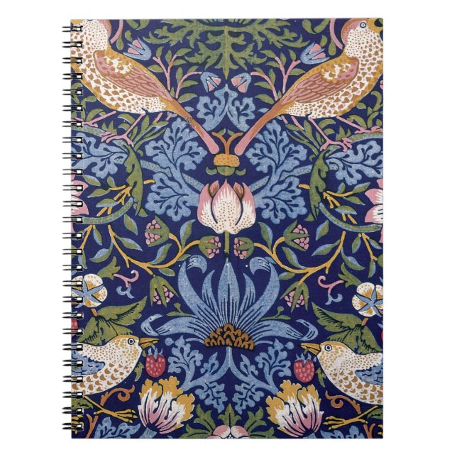 Caderno Espiral Ladrão da morango de William Morris (Frente)