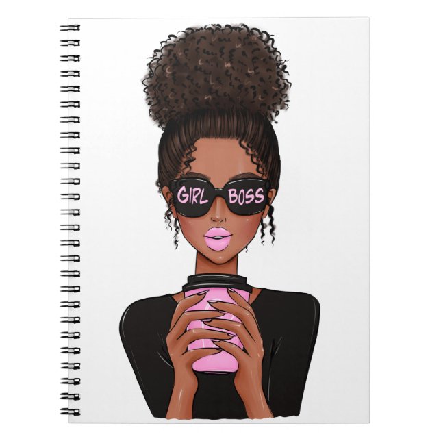 Caderno Espiral Lady Boss Life, Chefe Babe Mulher, Menina Chefe Dr (Frente)
