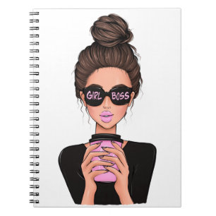 Caderno Espiral Lady Boss Life, Chefe Babe Woman, Menina Chefe T-S