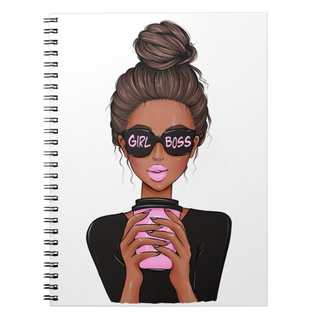 Caderno Espiral Lady Boss Life, Chefe Babe Woman, Menina Chefe T-S (Frente)