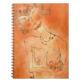 Caderno Espiral Lady Inclining Your Head (1919), por Paul Klee