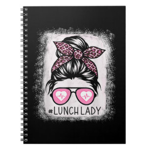 Caderno Espiral Lady Life Bleached Shirts rosa Leopard Mensagem