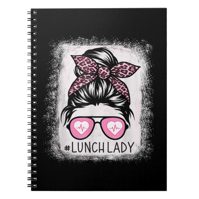 Caderno Espiral Lady Life Bleached Shirts rosa Leopard Mensagem (Frente)