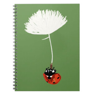 Caderno Espiral Ladybird, Bloco de Notas Espiral de Borboleta Verm