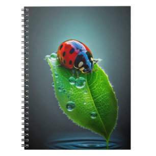 Caderno Espiral Ladybug Leaf Calm Tranquil Nature Peaceful Season