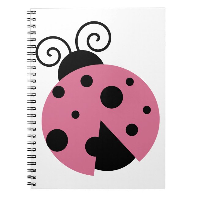 Caderno Espiral Ladybug Rosa (Frente)