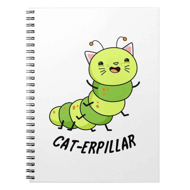 Caderno Espiral Lagarta Funny Inseto Pun (Frente)