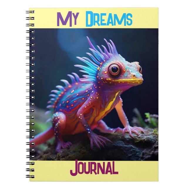 Caderno Espiral Lagarto Espacial (Frente)