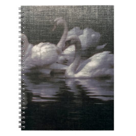 Caderno Espiral Lago de Cisnes ao Luar