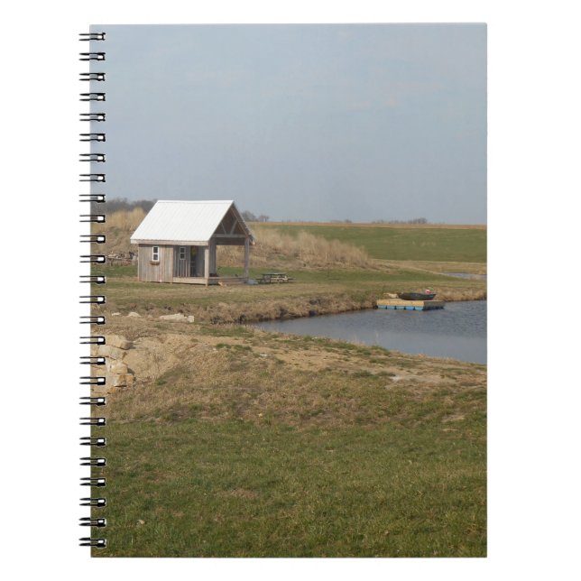 Caderno Espiral Lago de Pesca no Campo (Frente)