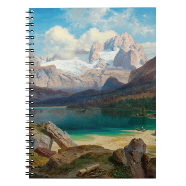 Caderno Espiral Lago Gosau Com Vista Do Dachstein Massif (Frente)