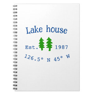 Caderno Espiral Lago House ets. Data ano em que as coordenadas per